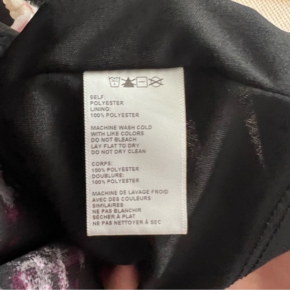 Urban Outfitters Black Floral Pink High Low Wrap Dress, Size XS - Picture 9 of 9